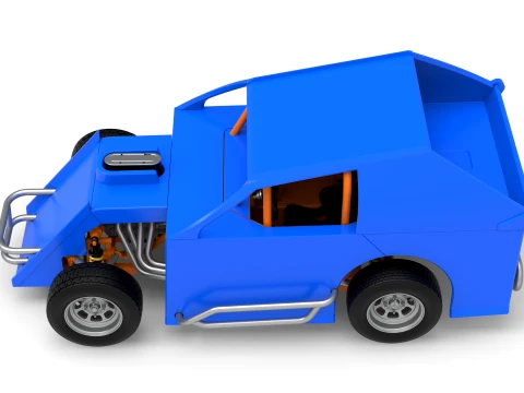 Mod Lite Race car Version 1 Scale 1 to 25 3D Print Model