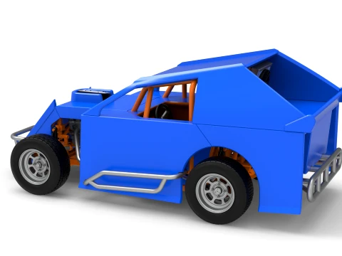Mod Lite Race car Version 1 Scale 1 to 25 3D Print Model