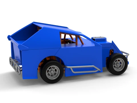 Mod Lite Race car Version 1 Scale 1 to 25 3D Print Model
