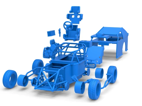 Mod Lite Race car Version 1 Scale 1 to 25 3D Print Model