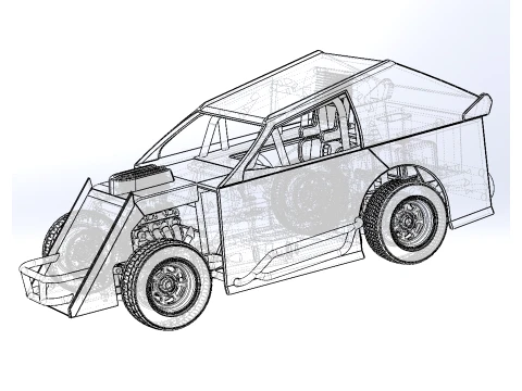 Mod Lite Race car Version 1 Scale 1 to 25 3D Print Model