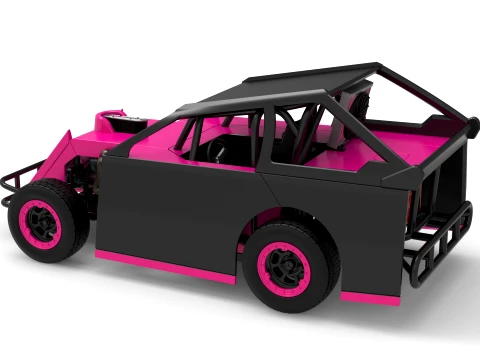 Mod Lite Race car Version 2 Scale 1 to 25 3D Print Model