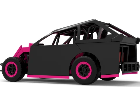 Mod Lite Race car Version 2 Scale 1 to 25 3D Print Model