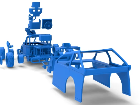 Mod Lite Race car Version 2 Scale 1 to 25 3D Print Model