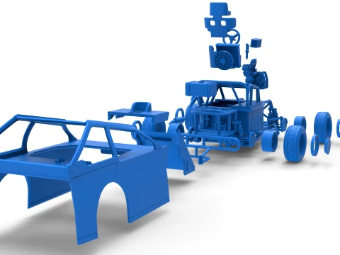 Mod Lite Race car Version 2 Scale 1 to 25 3D Print Model