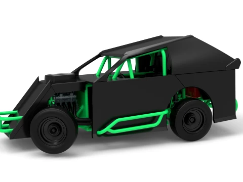 Mod Lite 赛车，同时转动版本 1 比例 1 至 25 3D 打印模型