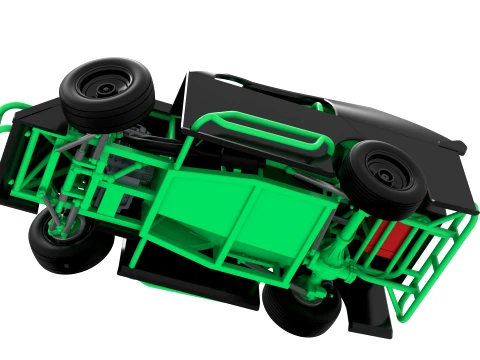 Mod Lite Race car while turning Version 1 Scale 1 to 25 3D Print Model