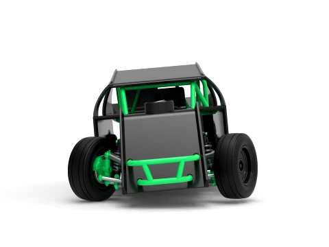 Mod Lite Race car while turning Version 1 Scale 1 to 25 3D Print Model