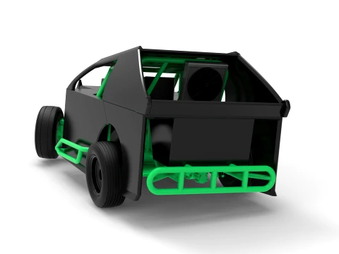 Mod Lite Race car while turning Version 1 Scale 1 to 25 3D Print Model