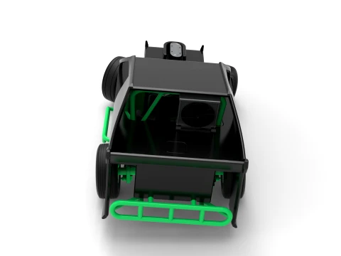 Mod Lite Race car while turning Version 1 Scale 1 to 25 3D Print Model