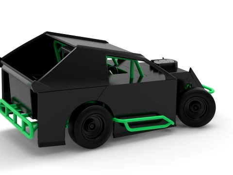 Mod Lite Race car while turning Version 1 Scale 1 to 25 3D Print Model