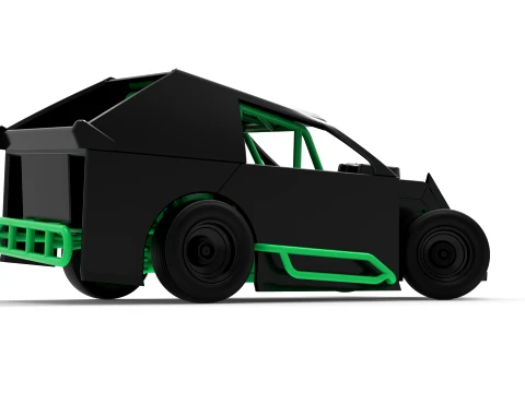 Mod Lite Race car while turning Version 1 Scale 1 to 25 3D Print Model