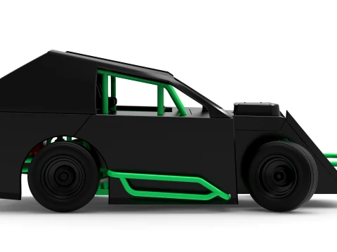 Mod Lite Race car while turning Version 1 Scale 1 to 25 3D Print Model