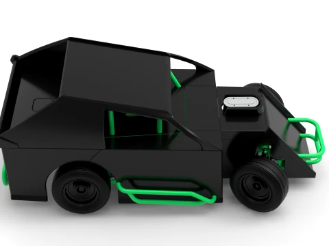 Mod Lite Race car while turning Version 1 Scale 1 to 25 3D Print Model
