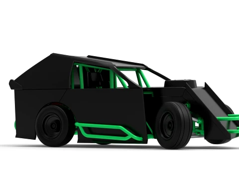 Mod Lite Race car while turning Version 1 Scale 1 to 25 3D Print Model