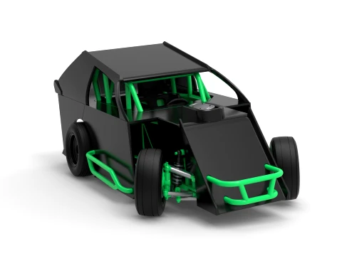 Mod Lite Race car while turning Version 1 Scale 1 to 25 3D Print Model