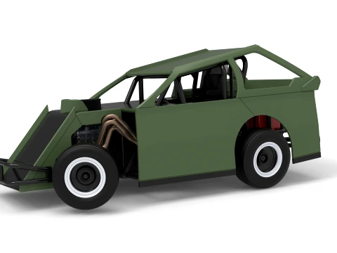 Mod Lite 赛车，同时转动版本 2 比例 1 至 25 3D 打印模型