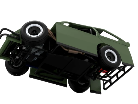 Mod Lite Race car while turning Version 2 Scale 1 to 25 3D Print Model