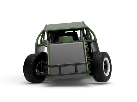Mod Lite Race car while turning Version 2 Scale 1 to 25 3D Print Model
