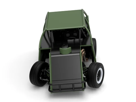Mod Lite Race car while turning Version 2 Scale 1 to 25 3D Print Model