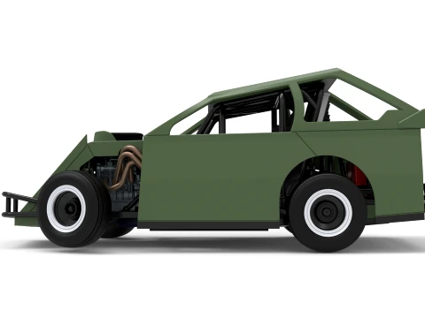 Mod Lite Race car while turning Version 2 Scale 1 to 25 3D Print Model