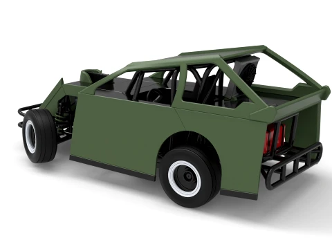Mod Lite Race car while turning Version 2 Scale 1 to 25 3D Print Model