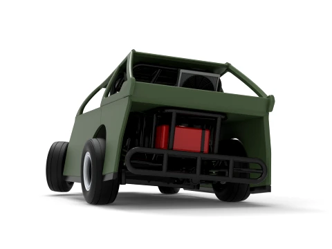 Mod Lite Race car while turning Version 2 Scale 1 to 25 3D Print Model