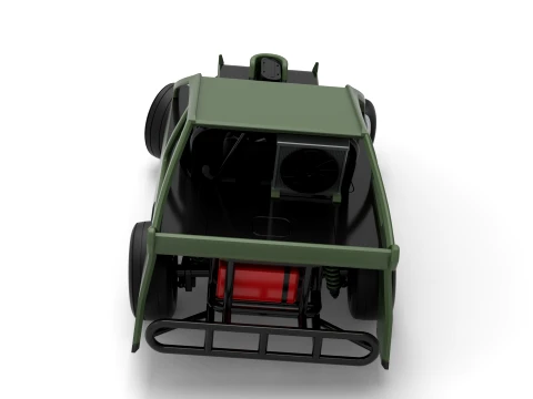 Mod Lite Race car while turning Version 2 Scale 1 to 25 3D Print Model