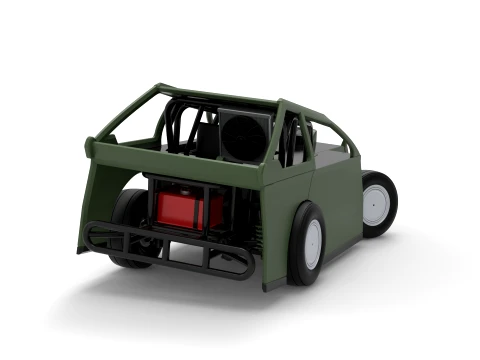 Mod Lite Race car while turning Version 2 Scale 1 to 25 3D Print Model