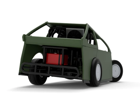 Mod Lite Race car while turning Version 2 Scale 1 to 25 3D Print Model