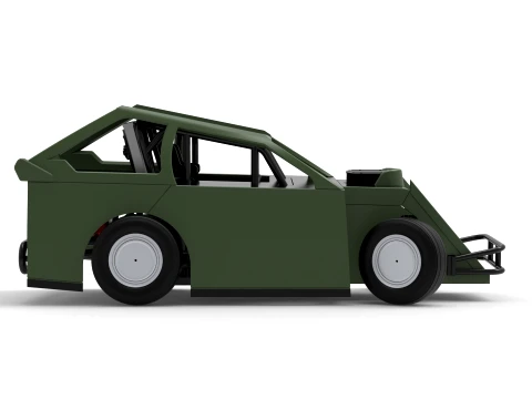 Mod Lite Race car while turning Version 2 Scale 1 to 25 3D Print Model