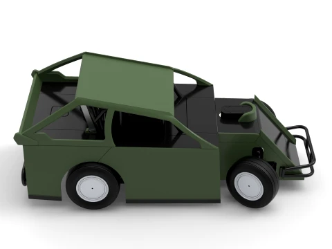 Mod Lite Race car while turning Version 2 Scale 1 to 25 3D Print Model
