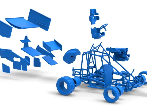 New Zealand Minisprint Scale 1 to 25 3D Print Model