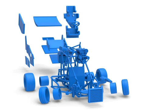 New Zealand Minisprint while turning Scale 1 to 25 3D Print Model