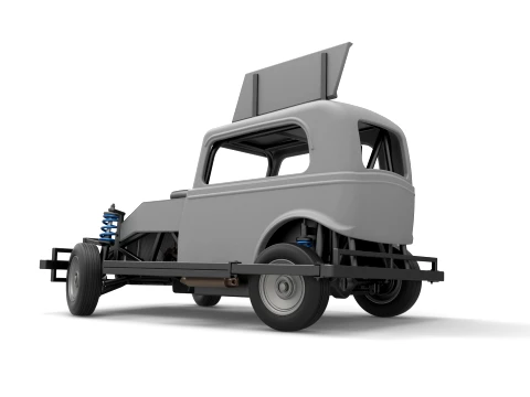 New Zealand Ministock car while turning Version 1 Scale 1 to 25 3D Print Model