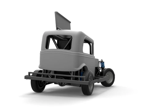New Zealand Ministock car while turning Version 1 Scale 1 to 25 3D Print Model