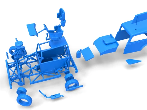New Zealand Ministock car while turning Version 1 Scale 1 to 25 3D Print Model