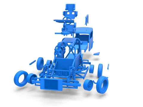 New Zealand Ministock car while turning Version 1 Scale 1 to 25 3D Print Model