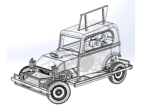 New Zealand Ministock car while turning Version 1 Scale 1 to 25 3D Print Model