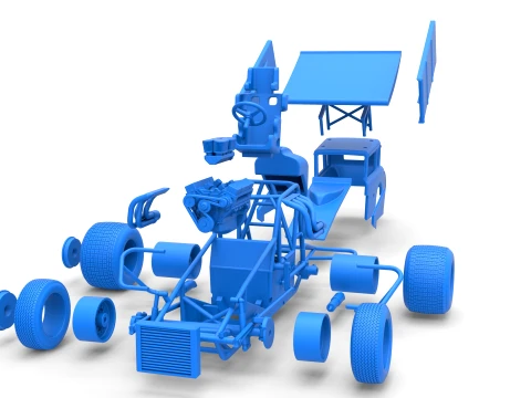 New Zealand Modified stock car Version 1 Scale 1 to 25 3D Print Model