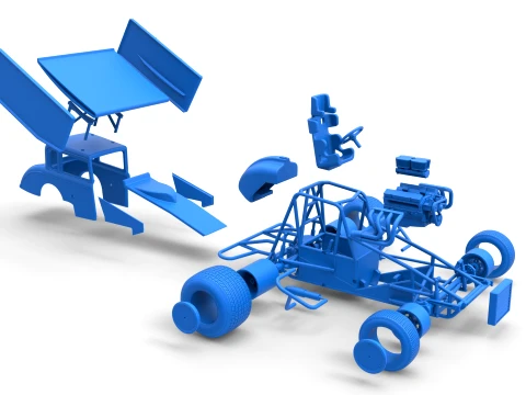 New Zealand Modified stock car Version 1 Scale 1 to 25 3D Print Model