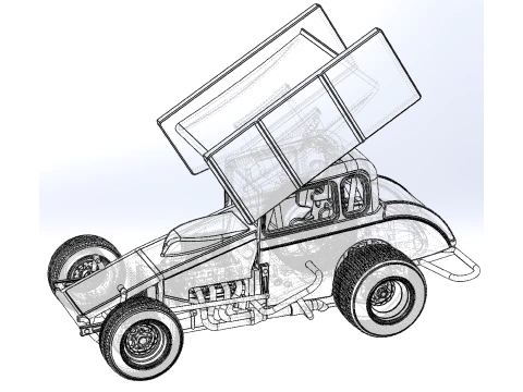 New Zealand Modified stock car Version 1 Scale 1 to 25 3D Print Model