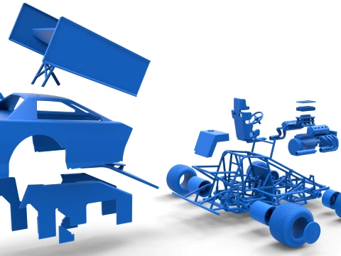 New Zealand Modified Stock car Version 2 Scale 1 to 25 3D Print Model