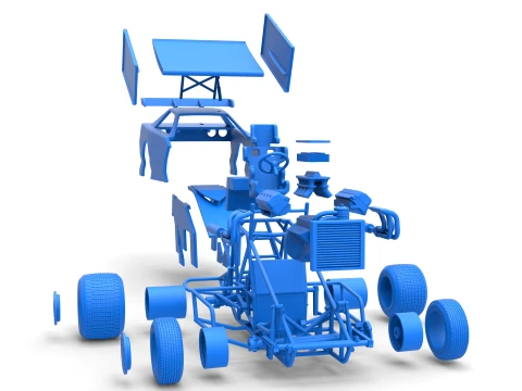 New Zealand Modified Stock car Version 2 Scale 1 to 25 3D Print Model