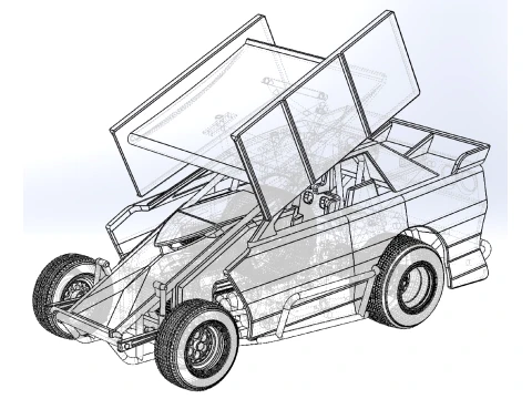 New Zealand Modified Stock car Version 2 Scale 1 to 25 3D Print Model