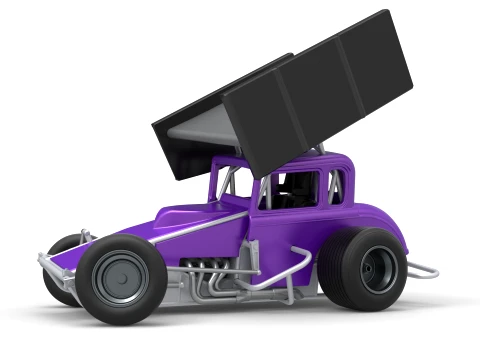 New Zealand Modified stock car while turning Version 1 Scale 1 to 25 3D Print Model