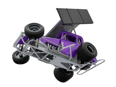New Zealand Modified stock car while turning Version 1 Scale 1 to 25 3D Print Model