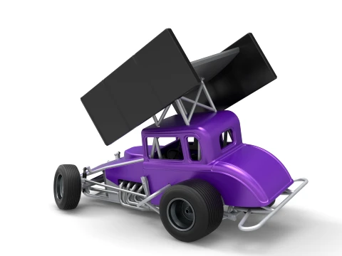 New Zealand Modified stock car while turning Version 1 Scale 1 to 25 3D Print Model