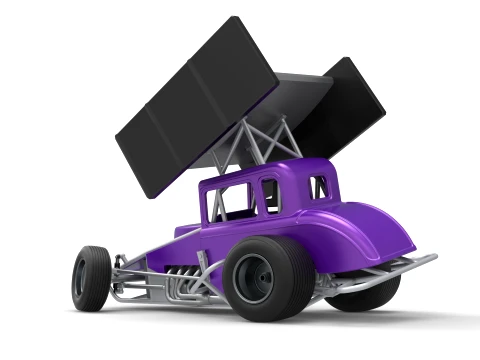 New Zealand Modified stock car while turning Version 1 Scale 1 to 25 3D Print Model