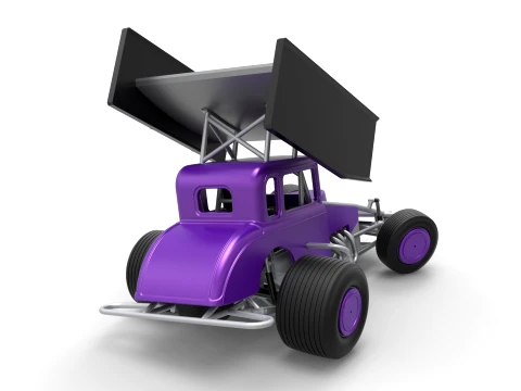 New Zealand Modified stock car while turning Version 1 Scale 1 to 25 3D Print Model